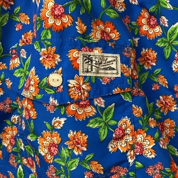 New! Polo Ralph Lauren Floral Print Swim Trunks size 4XB - Picture 3 of 6